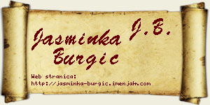 Jasminka Burgić vizit kartica